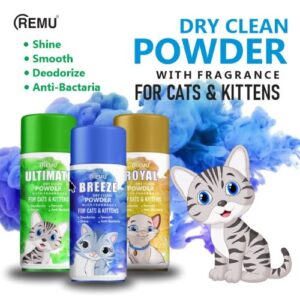 Remu Dry Clean Powder With Fragrance For Cats and Kittens